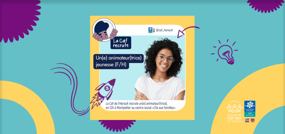 Un(e) animateur(trice) jeunesse (F/H) – CDI – Montpellier Centre social « l’île aux familles »
